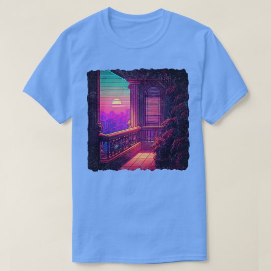 T-shirt Art Pixel Rétrowave (Design devant)
