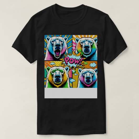 T-shirt Art Polar Bear Tee Vibrant Faune mode (Design devant)