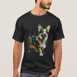 T-shirt Art polygonal Corgi Pembroke Welsh Corgis