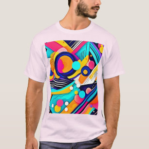 T-shirt Art Pop Abstrait Vibrant