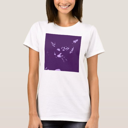 T-shirt Art Pop de chat bleu russe (Devant)