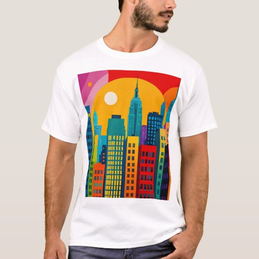 T-shirt Art Pop de New York (Devant)