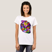 T-shirt Art pop Kitten multicolore (Devant entier)