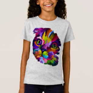 T-Shirt Art pop Kitten multicolore