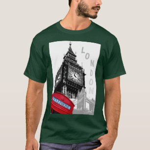 T-shirt Art Pop moderne Londres Big Ben Horloge Tower