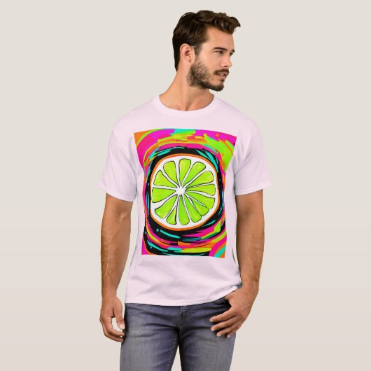 T-shirt Art Pop Slice Lime (Devant entier)