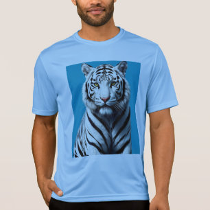 T-shirt Art Pop Tigre Blanc - Fer & Chat Sauvage Coloré