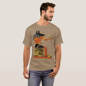T-shirt Art populaire égyptien Anubis (Devant entier)