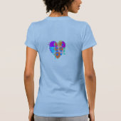 T-shirt Art portatif Abstrait du coeur (Dos)