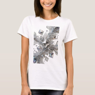 T-shirt Art porté ABSTRACT ART Argent Classique