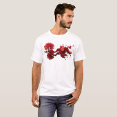 T-shirt Art porté FLEUR ABSTRAITE Chic (Devant entier)