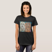T-shirt Art potable de café de GOLDENDOODLE (Devant entier)