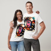 T-shirt Art Punk Abstrait (Unisexe)