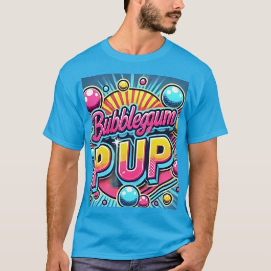 T-shirt Art rétro animé "Bubblegum Pop" (Devant)