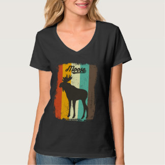 T-shirt Art Rétro Élan des Années 70 Amoureux des Animaux