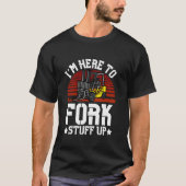 T-shirt Art Retro Forklift Pour Hommes Femme Certifié Fork (Devant)