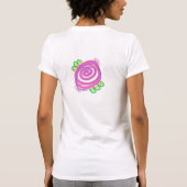 T-shirt Art rose Abstrait à porter (Dos)