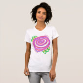 T-shirt Art rose Abstrait à porter (Devant entier)