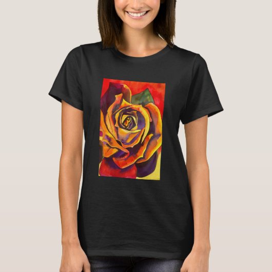 T-shirt Art Rose d'or (Devant)