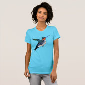 T-shirt Art Ruby Throsé Colibri Style Tattoo (Devant entier)