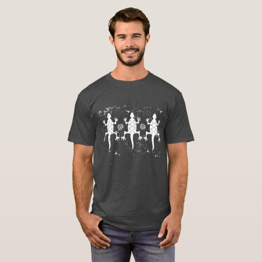 T-shirt Art rupestre antique (Devant entier)