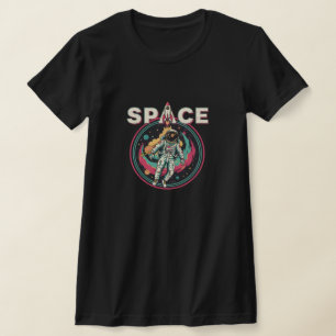 T-shirt Art spatial astronaute cosmique rétro