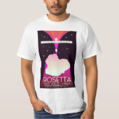 T-shirt Art spatial de Rosetta & Philae Lander. (Devant)