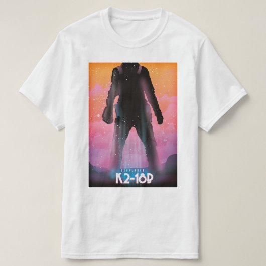 T-shirt Art spatial exoplanète K2-18b (Design devant)