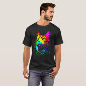 T-shirt Art Splash Chat Tie-Dye (Devant entier)