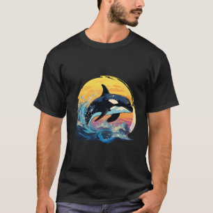 T-shirt Art Splash Orca Tueur Baleine Animaux de mer Lover