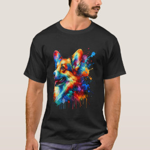 T-shirt Art Splash Pembroke Welsh Corgi Corgis