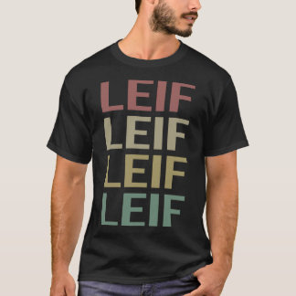 T-shirt Art Texte coloré - Nom Leif