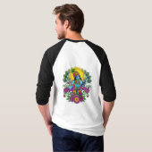 T-shirt Art traditionnel complexe du Seigneur Krishna (Dos entier)