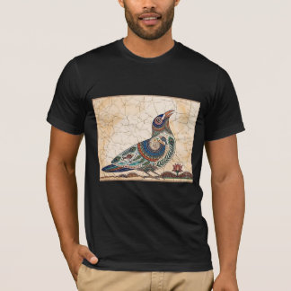 T-shirt Art traditionnel indien de l'oiseau folklorique -
