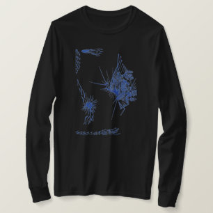T-shirt Art tribal abstrait coloré aquatique