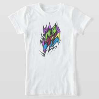 T-Shirt Art tribal abstrait de tatouage aux couleurs vives