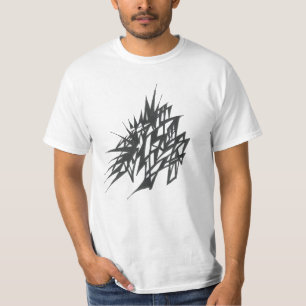 T-shirt Art tribal abstrait noir et blanc complexe