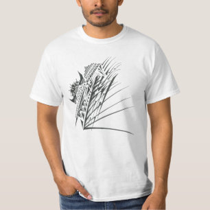 T-shirt Art tribal abstrait noir et blanc de tatouage Temp