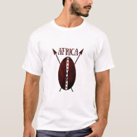 Art tribal africain vintage bouclier et lance