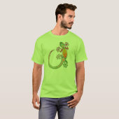 T-shirt Art tribal floral de Gecko (Devant entier)