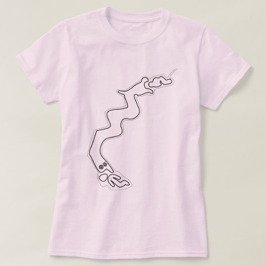 T-shirt Art tribal - Geoglyph Aliens anciens (Design devant)