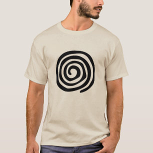 T-shirt Art tribal mexicain primitif en spirale aztèque