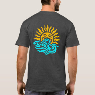 T-shirt Art tribal soleil et vagues océaniques