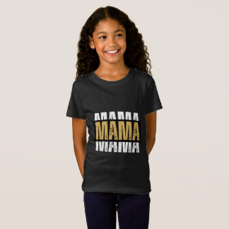 T-Shirt Art typographique d'ours maman minimal mignon