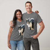 T-shirt Art Vectoriel De Tuxedo Gris Et Blanc (Unisexe)