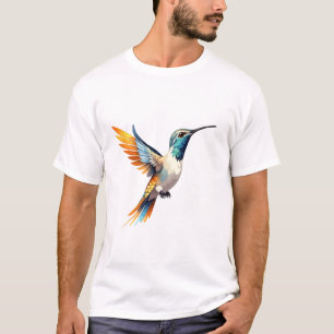 T-shirt Art vectoriel des colibris aux couleurs vives