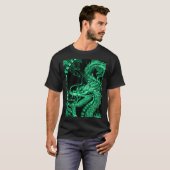 T-shirt Art vert chinois de dragon d'empereur (Devant entier)