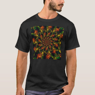 T-shirt Art vert et jaune de exotique de fractale