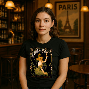 T-shirt Art vintage Art Nouveau Absinthe Blanqui par jamai