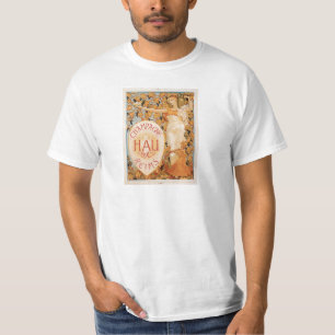 T-shirt Art vintage d'annonce de boissons de vin de